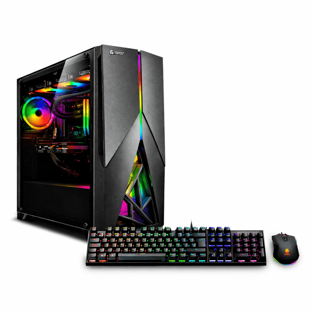 Imagen 2 del producto PC armada: Intel Core i9 12900KF, 1TB SSD, 32GB DDR4 RAM, case View Green, FreeDos - sin sistema operativo, monitor 27"" plano + teclado
