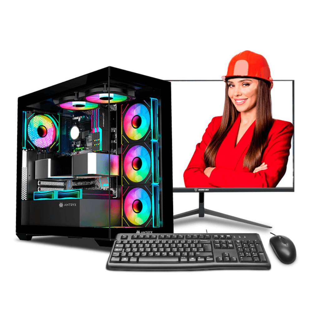 PC armada: Intel Core i9 12900KF, 1TB SSD, 32GB RAM, case de torre, FreeDos - sin sistema operativo, monitor 24" plano + teclado