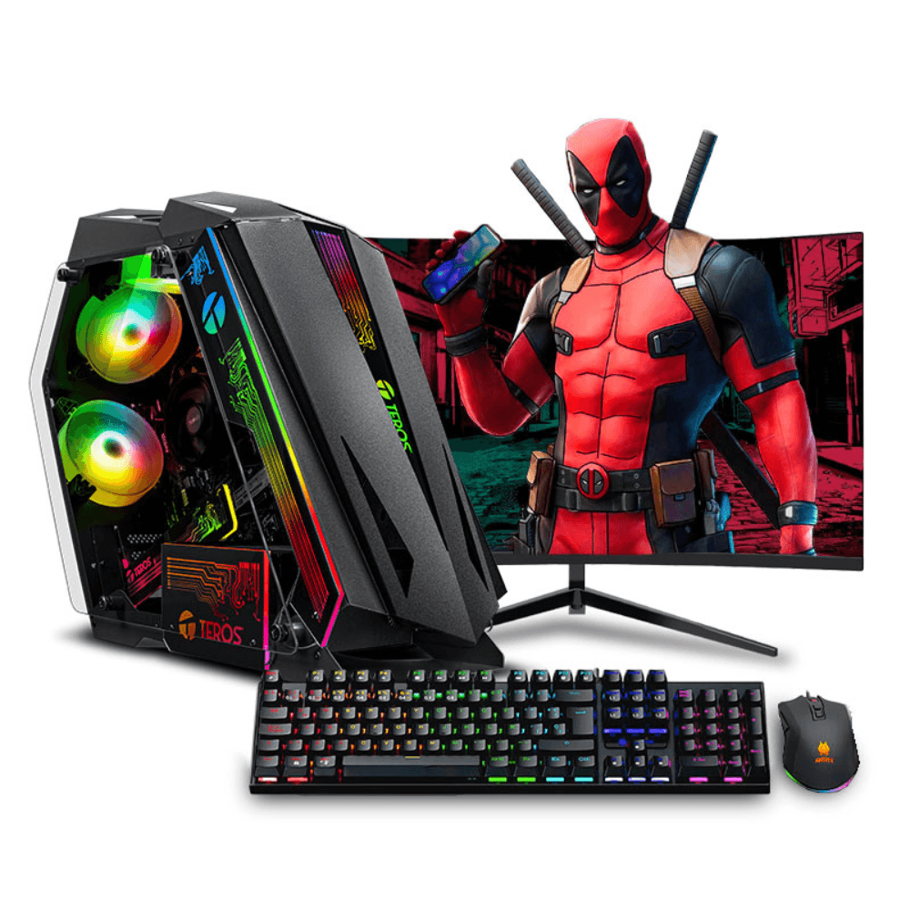 PC armada: Intel Core i9 12900KF, 1TB SSD, 32GB DDR5 RAM, case Draco RGB Plus, FreeDos - sin sistema operativo, monitor 24" curvo + teclado