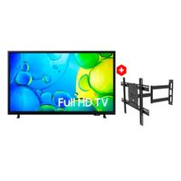 Combo: Smart TV Samsung 40"" Full HD, sistema Tizen TV (2025) + Rack móvil Westminster para TV de 32 a 70"", giro lateral hasta 180°, negro