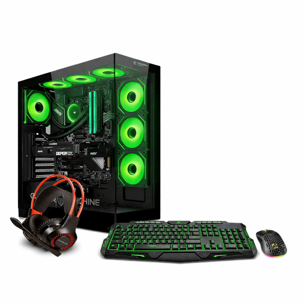 Imagen 2 del producto PC armada: Ryzen 7 7700X, 500GB SSD, 16GB DDR5 RAM, case Green, FreeDos - sin sistema operativo, monitor 24"" + teclado