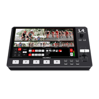 Mezclador de video Feelworld L4 pantalla 10.1"" táctil, 4 HDMI, 1 SDI, USB 3.0 para streaming, multicámara