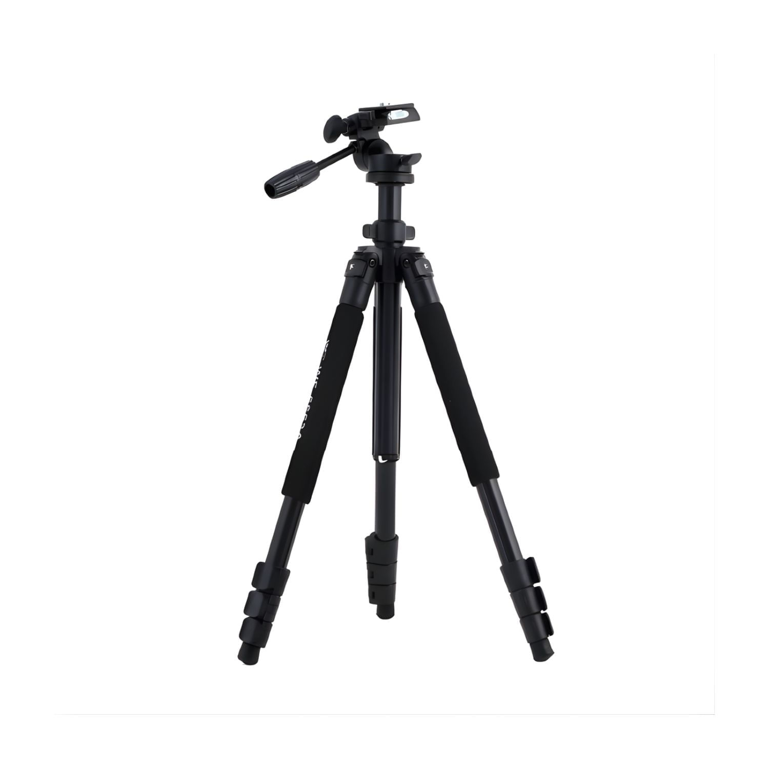 Imagen 2 del producto Trípode para cámara Weifeng 6663A, aluminio, altura 166.5 cm, carga 5 kg, negro