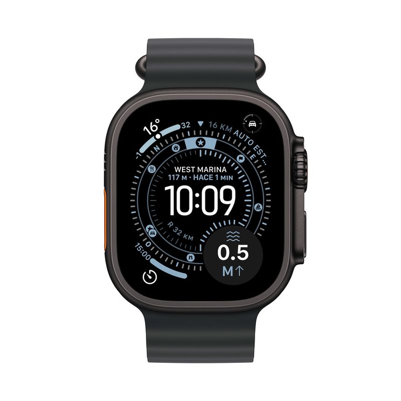 Imagen 2 del producto Apple Watch Ultra 3 49mm/OLED, GPS, resistente al agua 50 m, batería hasta 36 horas, memoria 64GB, correa M/L, negro
