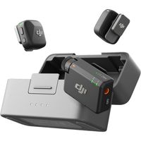 Micrófono inalámbrico DJI Mic Mini con 2 transmisores, 1 receptor y estuche de carga para cámaras y smartphones