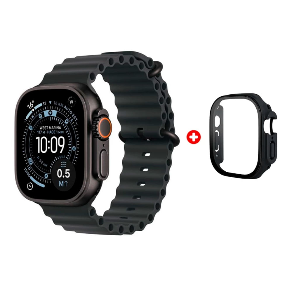 Imagen 1 del producto Apple Ultra 3 49mm/OLED, GPS, resistente al agua 50 m, batería hasta 36 horas, correa M/L, negro + case