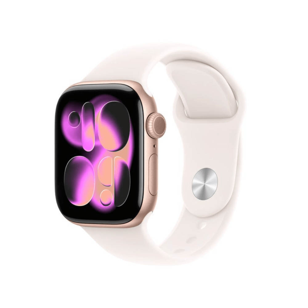 Imagen 2 del producto Apple Watch Series 11, 46mm/OLED, GPS, resistente al agua 50 m, batería 24 horas, memoria 64GB, correa M/L, oro rosa