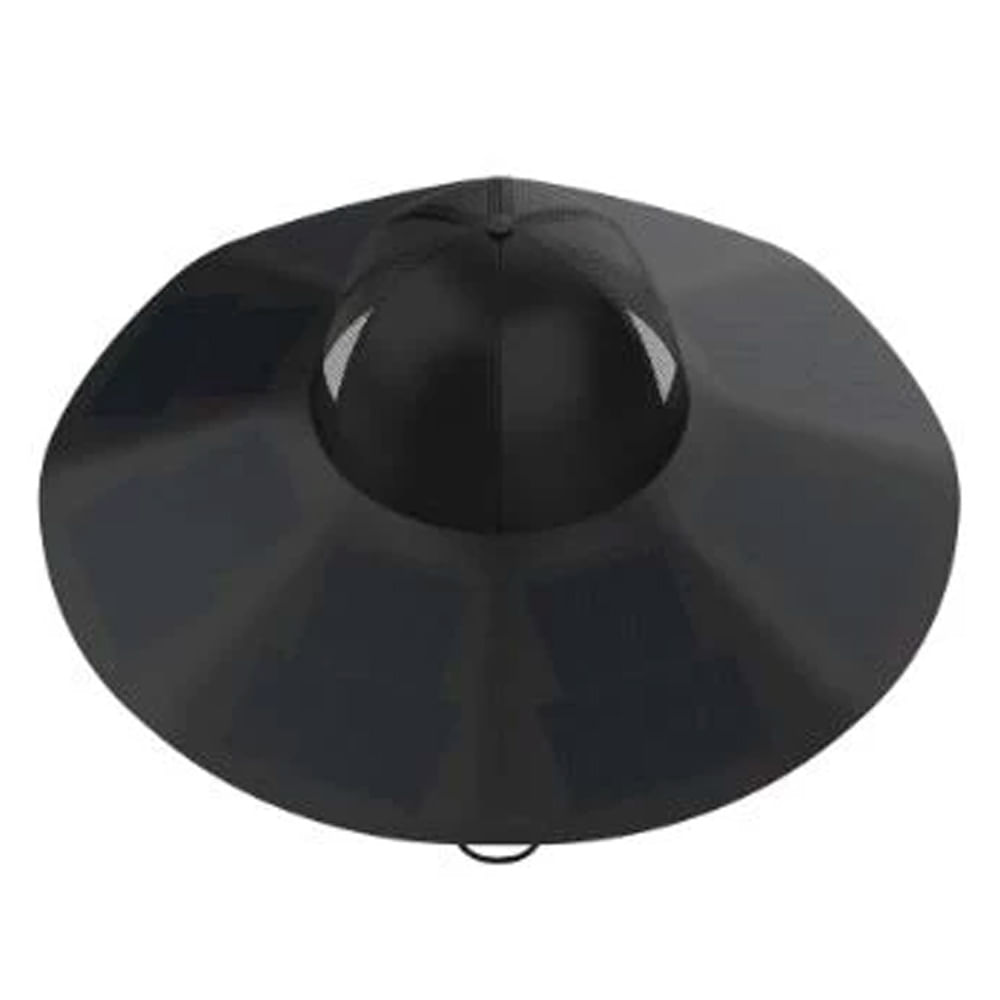 Imagen 2 del producto Sombrero solar Ecoflow  6V, talla M-L protección UV UPF 50+, carga solar USB-A/C, resistente ip65, negro