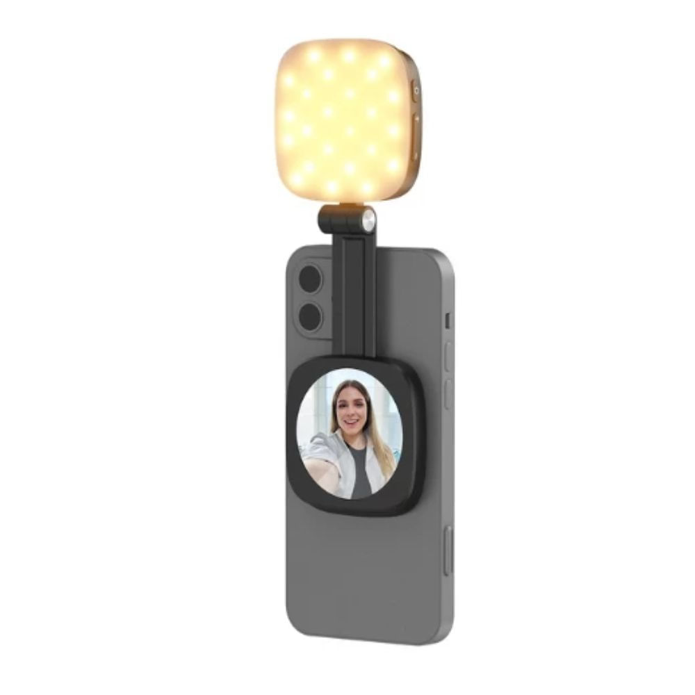 Luz selfie magnética Neewer NL48B, con espejo, soporte y temperatura ajustable, para fotografía y video