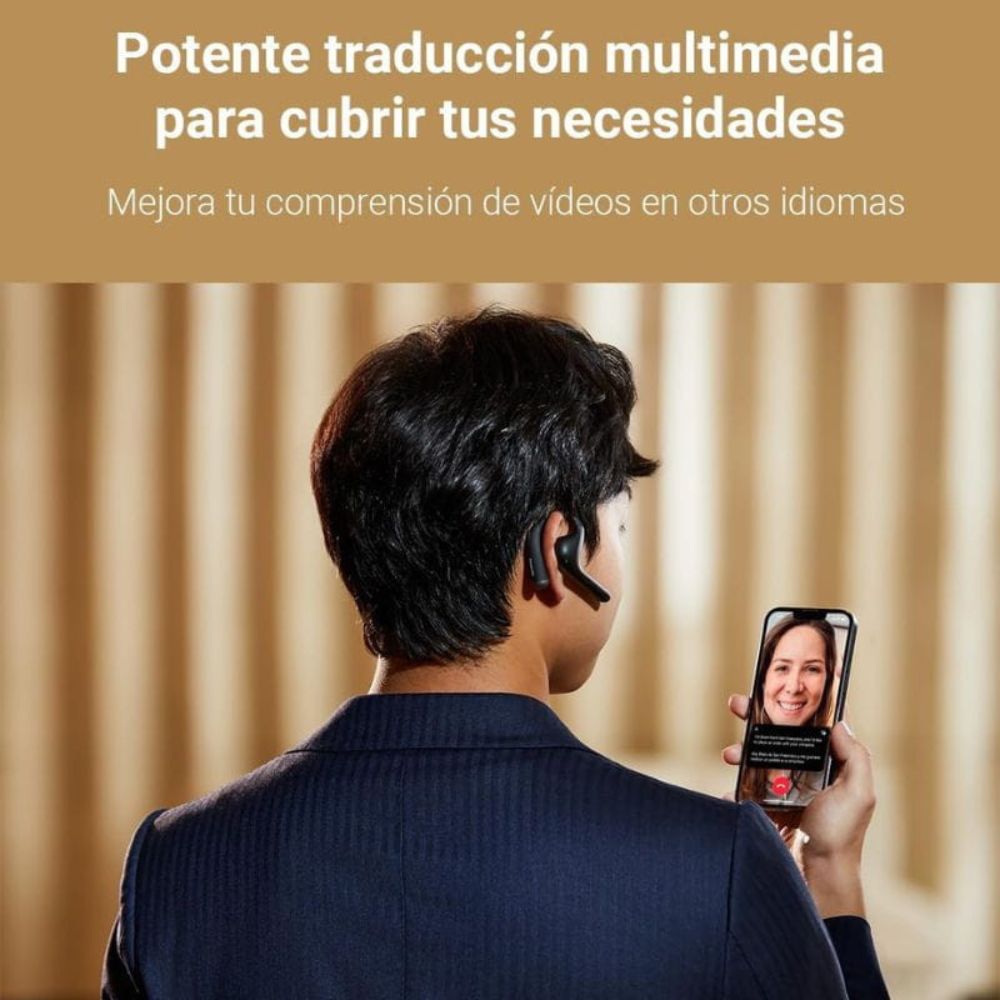 Imagen 2 del producto Audífonos de traducción bluetooth True Wireless Timekettle W4 Pro con cancelación de ruido, hasta 6 horas por carga con estuche de carga, gris
