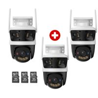 Combo: 3 Cámaras de seguridad Imou Cruiser Triple 11MP PTZ exterior con triple lente + microSD 64GB