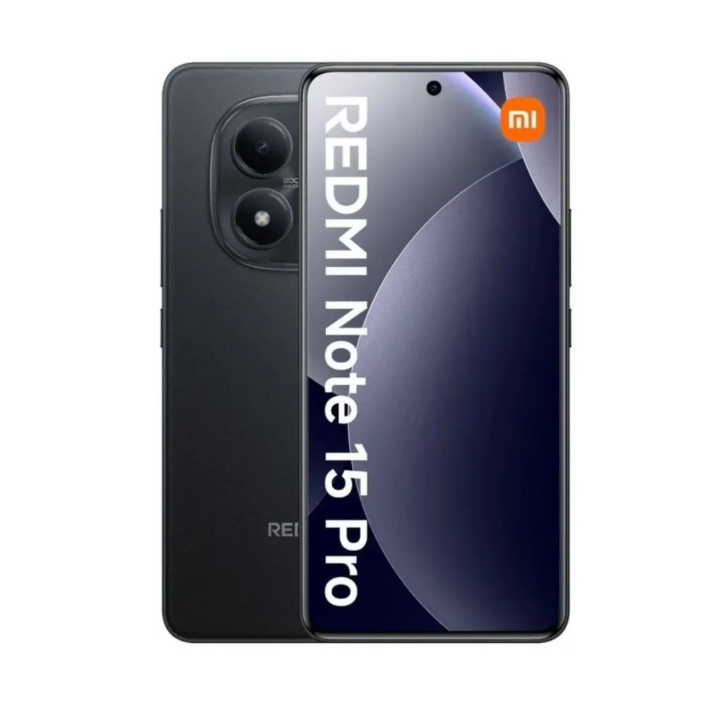 Celular Xiaomi Redmi Note 15 Pro 5G 512GB, 8GB RAM, cámara trasera 200MP y frontal 20MP, 6.83", negro