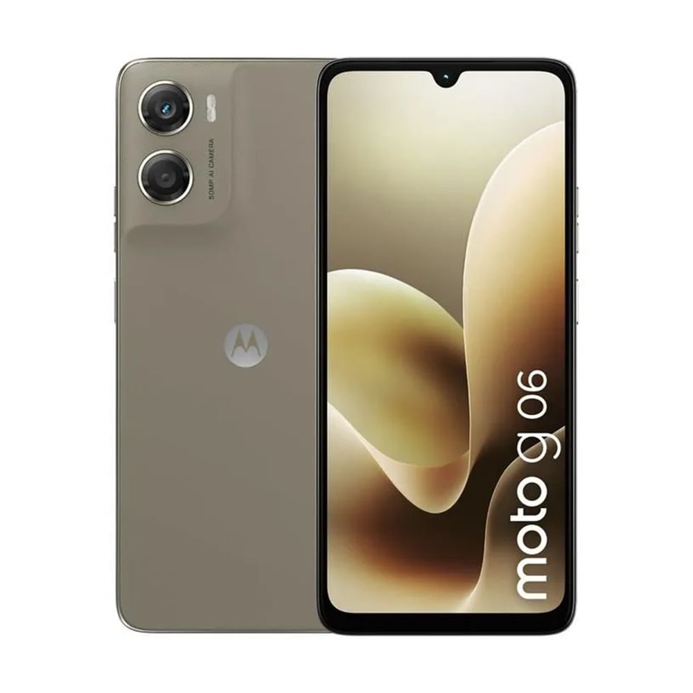 Celular Motorola G06 256GB, 4GB RAM, cámara trasera 50MP y frontal 8MP, 6.88", café