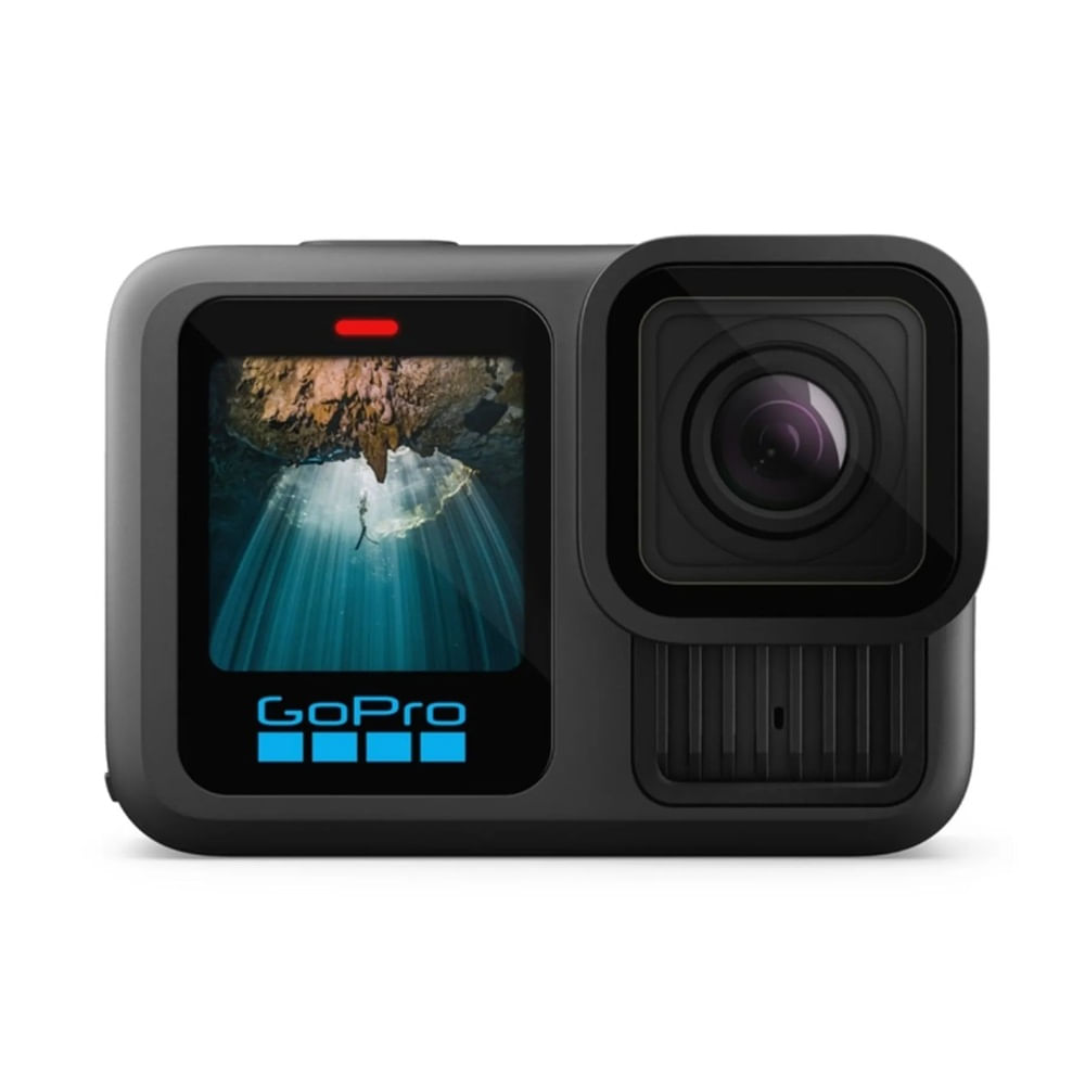 Cámara de acción GoPro Hero13 Black grabación 5.3K, fotos 27MP, pantalla táctil, sumergible 10 metros, negro
