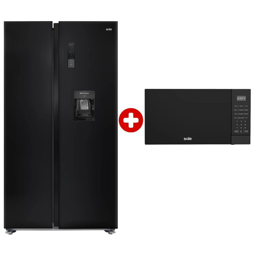 Combo: Refrigeradora Sole Montreal, 525 litros, No Frost + microondas 21 litros, grill multifunción