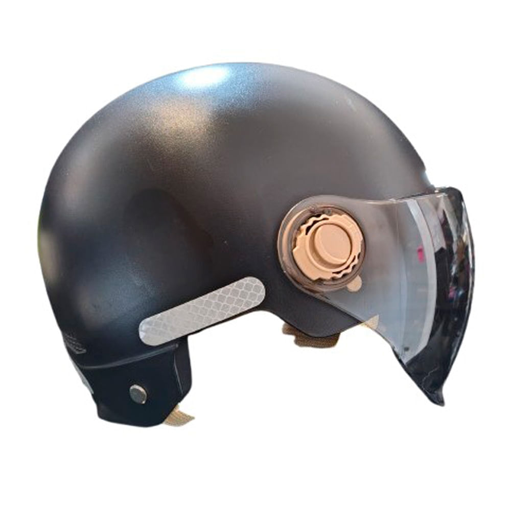Casco con visera para bicicleta, scooter o e-bike, ABS de alta resistencia, ventilado, reflectivo y ajustable, color negro