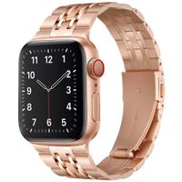 Correa acero inoxidable Loop Urvoi, para Apple Watch 42mm, Series 10 y 11, cierre plegable, rose gold