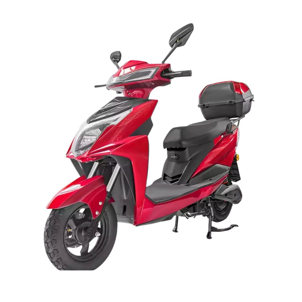 Moto eléctrica Phyton 1000W, velocidad 55 km/h, autonomía 50 km, batería 60V 20Ah, deportiva, rojo