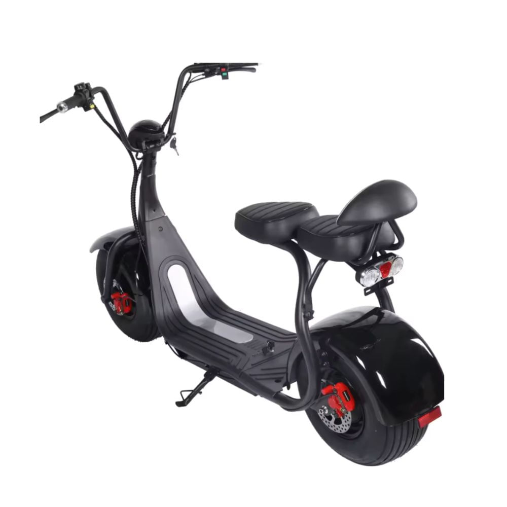 Imagen 2 del producto Moto eléctrica Green Rider Chopper 1500W deportiva, batería de litio extraíble, autonomía 50 km, negro