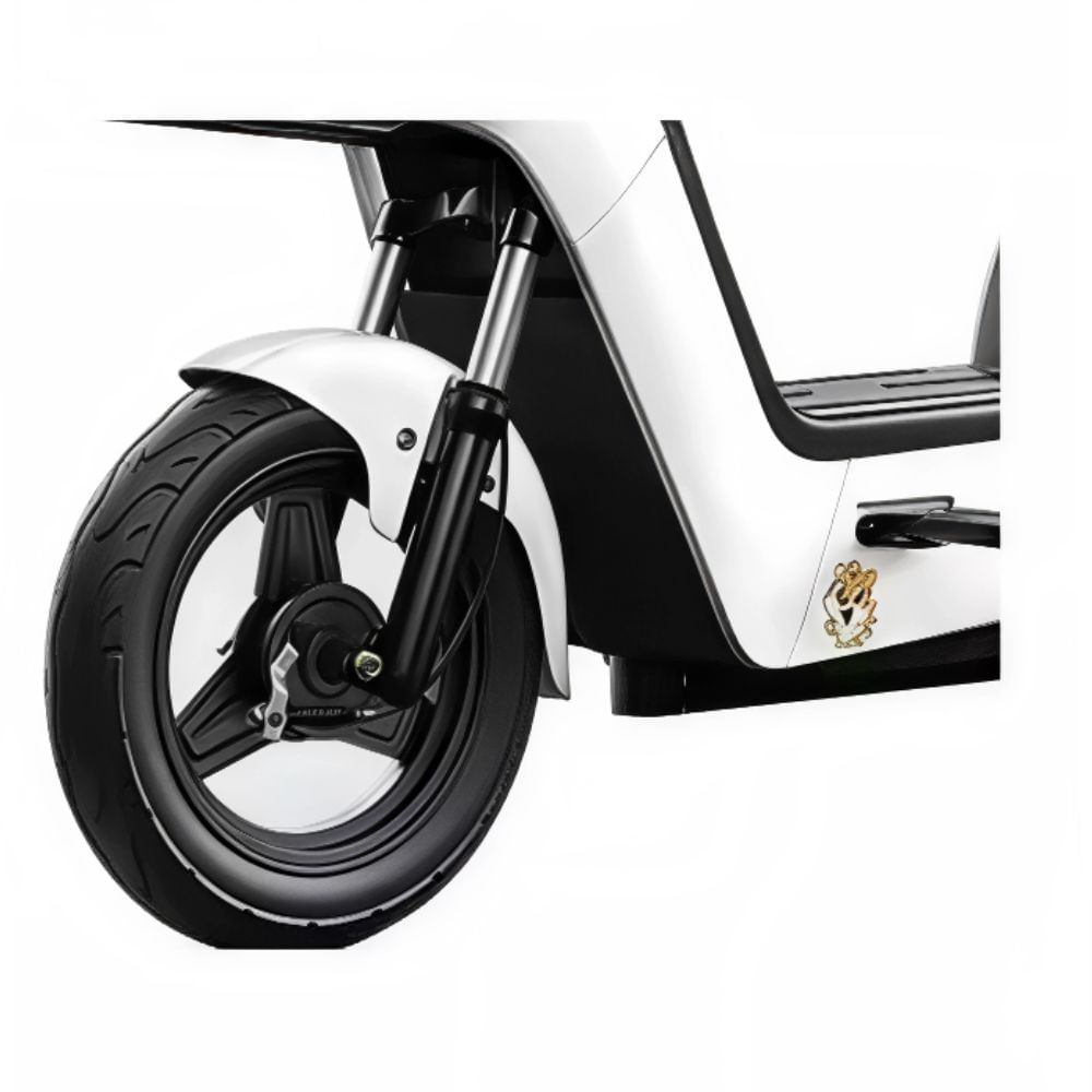 Imagen 2 del producto Bicimoto eléctrica Green Rider 500W, velocidad 40 km/h, autonomía 40 km, 3 modos de velocidad, pantalla LED, blanco
