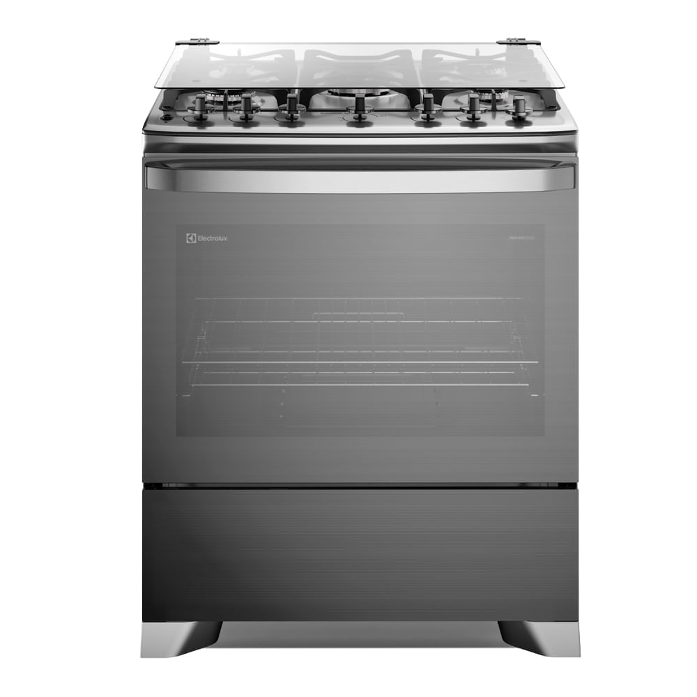 Cocina Electrolux F5ETG Experience 5 quemadores perfectcook, vaporbake, parrillas hierro fundido, gris