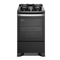 Cocina Electrolux F4EPB Experience 4 quemadores PerfectCook, timer y parrillas hierro fundido, negro
