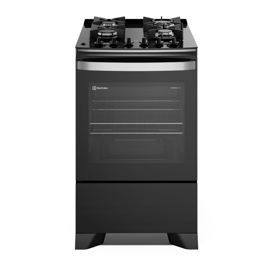 Imagen 1 del producto Cocina Electrolux F4EPB Experience 4 quemadores PerfectCook, timer y parrillas hierro fundido, negro