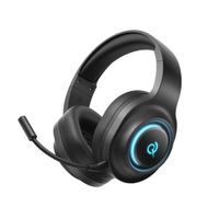 Audífonos gamer QCY HEROAD V200 con micrófono, Bluetooth/USB/3.5 mm, 32Ω, 106dB, PC/PS/Xbox, negro