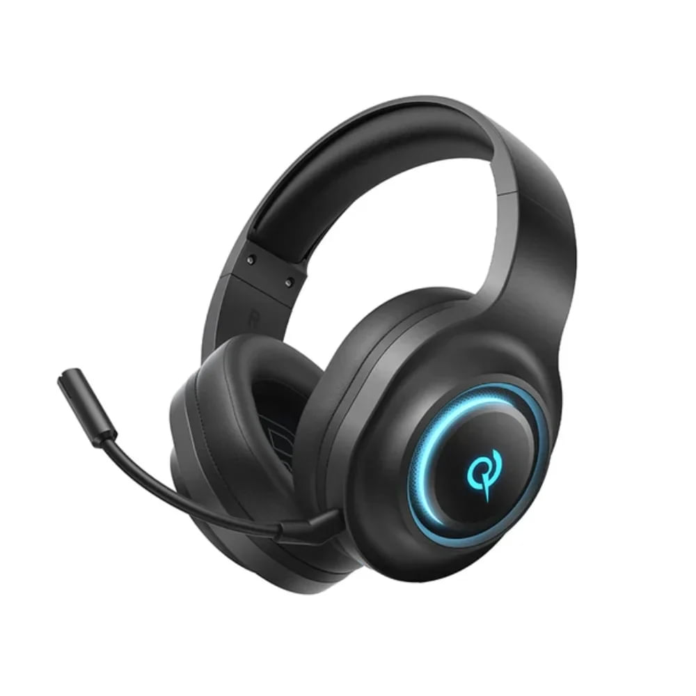 Audífonos gamer QCY HEROAD V200 con micrófono, Bluetooth/USB/3.5 mm, 32Ω, 106dB, PC/PS/Xbox, negro