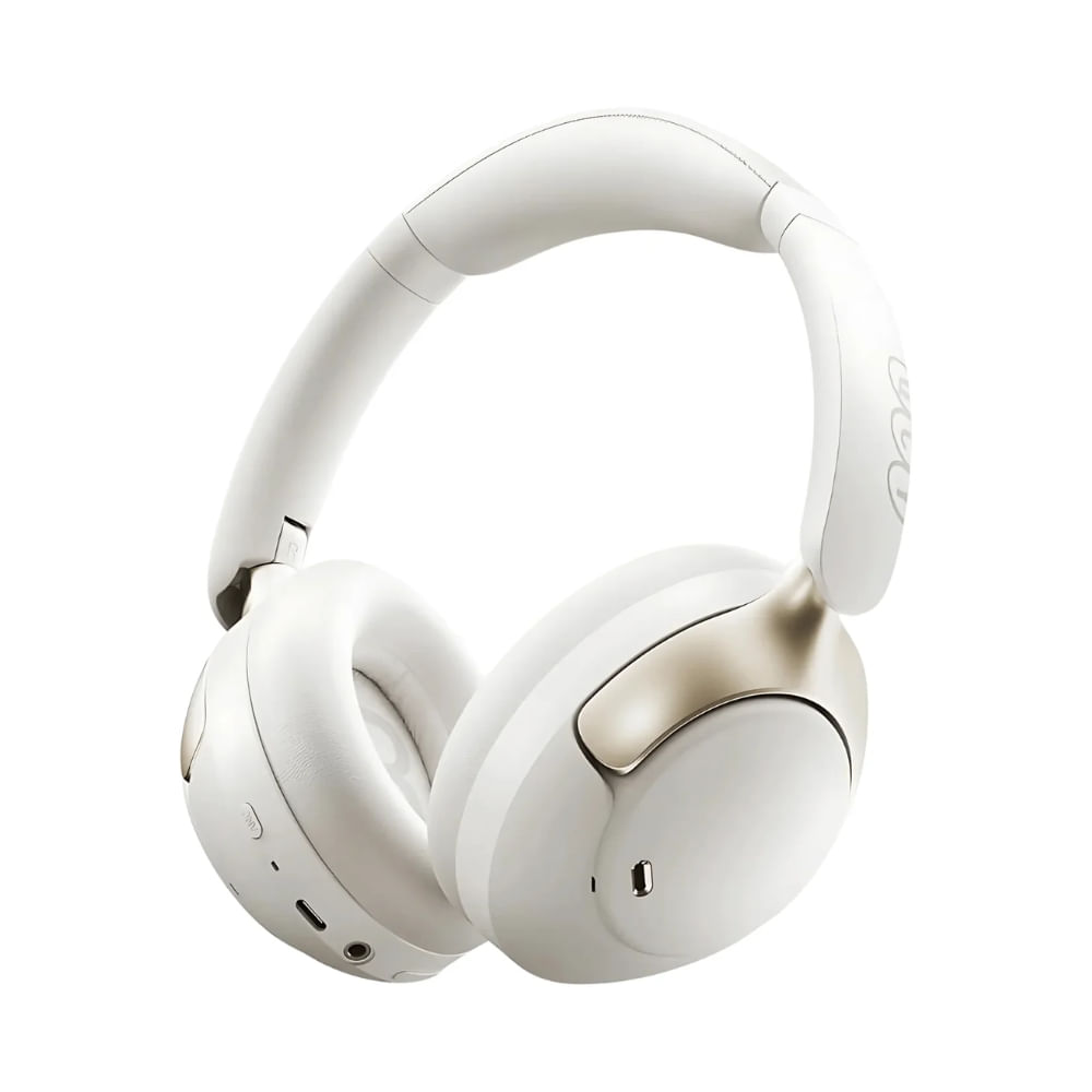 Audífonos con cancelación de ruido QCY H3 Pro, con micrófono incorporado, máx. 55 horas, control de música y llamadas, blanco