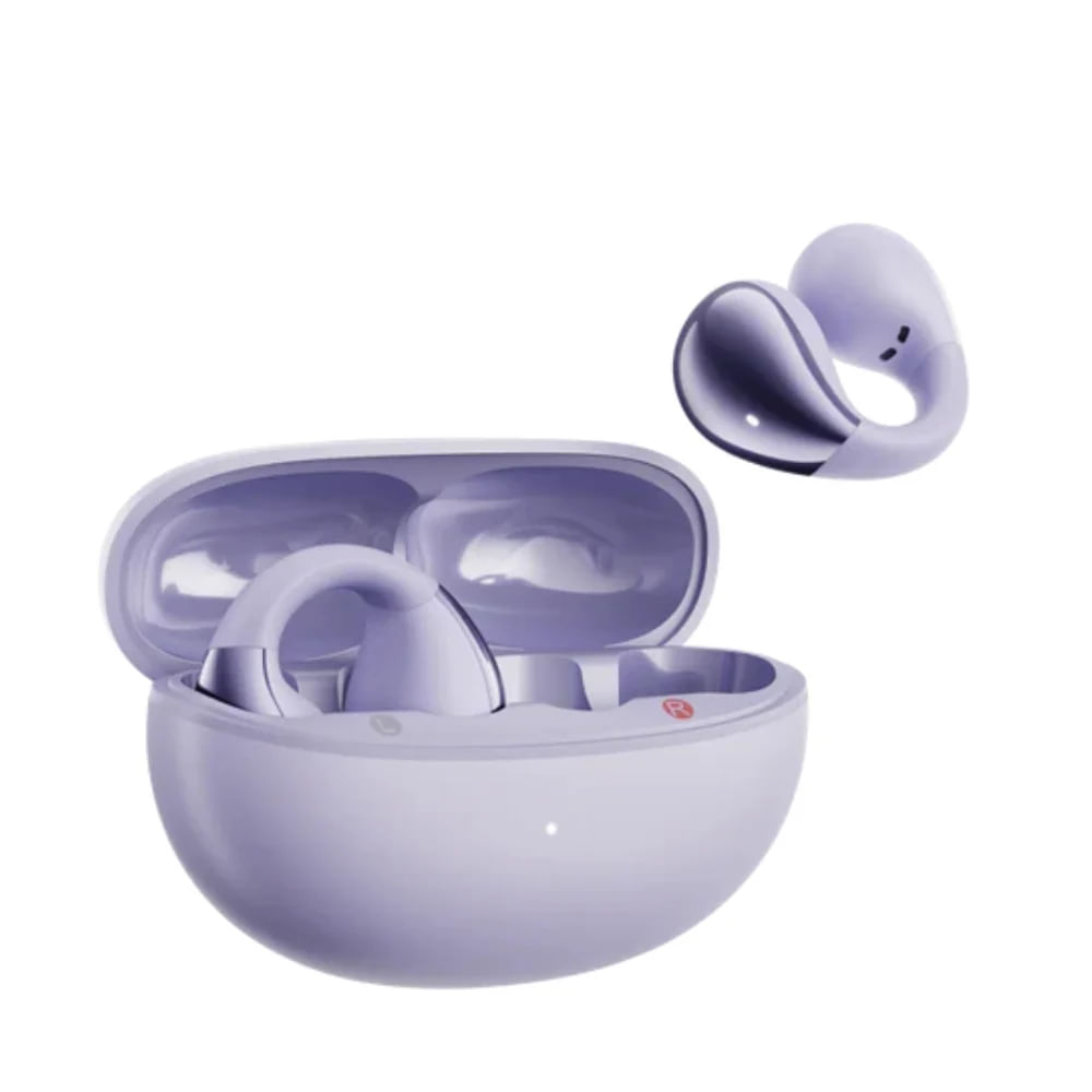 Imagen 1 del producto Audífonos Bluetooth True Wireless QCY Crossky C30, resistente al agua IPX4, duración máx. 25 horas con estuche de carga, morado