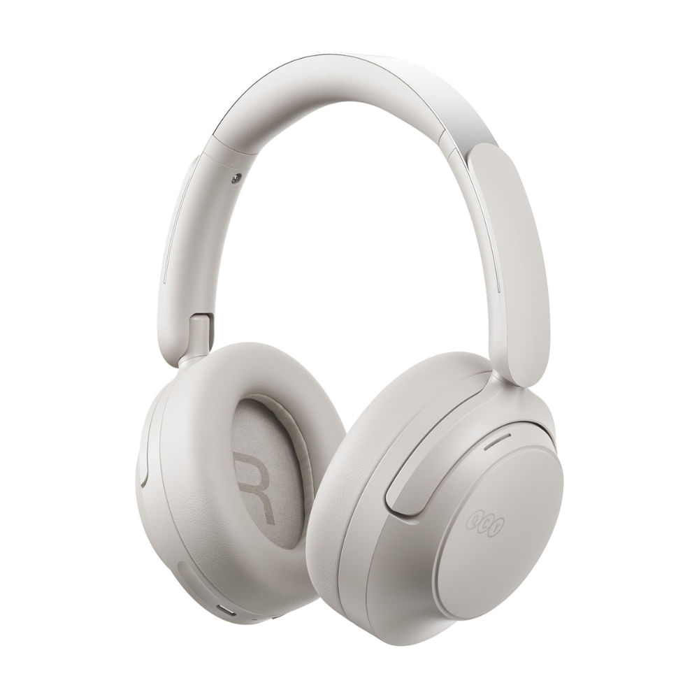 Imagen 1 del producto Audífonos con cancelación de ruido QCY H3S, con micrófono incorporado, máx. 102 horas, control de música y llamadas, blanco