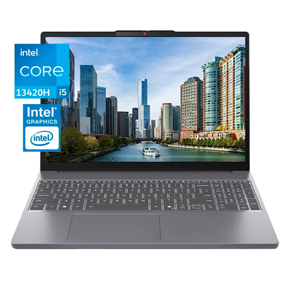 Laptop Lenovo IdeaPad Slim 3 15IRH10 15.3" CI5 13420H, 512GB SSD, 8GB RAM, FreeDos - sin sistema operativo, gris