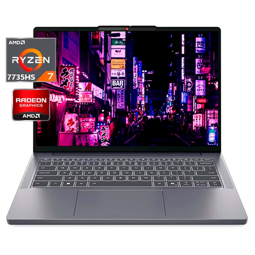 Laptop Lenovo IdeaPad Slim 3 14ARP10 14" Ryzen 7 7735HS, 512GB SSD, 16GB RAM, FreeDos - sin sistema operativo, gris