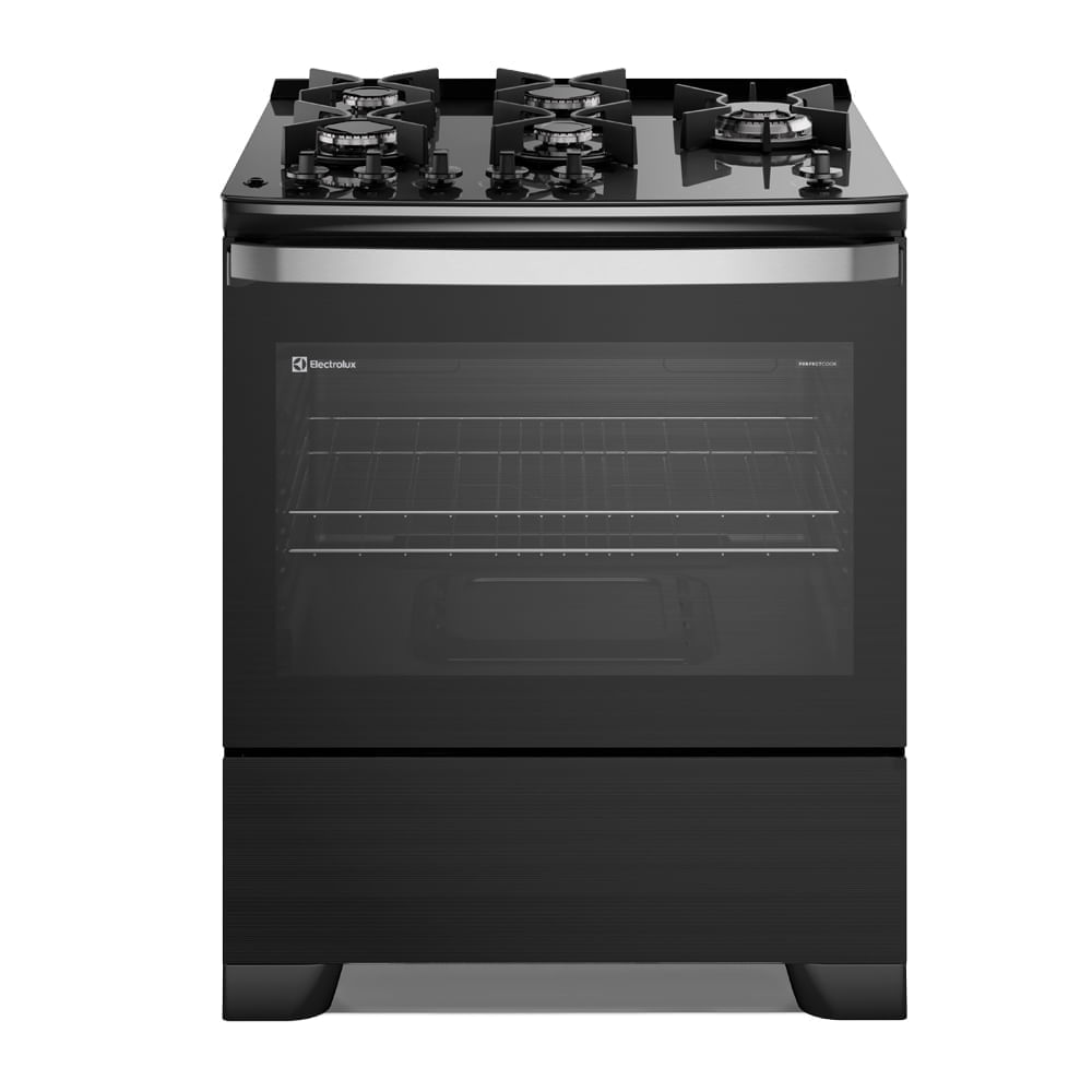 Cocina Electrolux Experience, 5 quemadores, PerfectCook, Timer Digital, parrillas de hierro fundido, negro