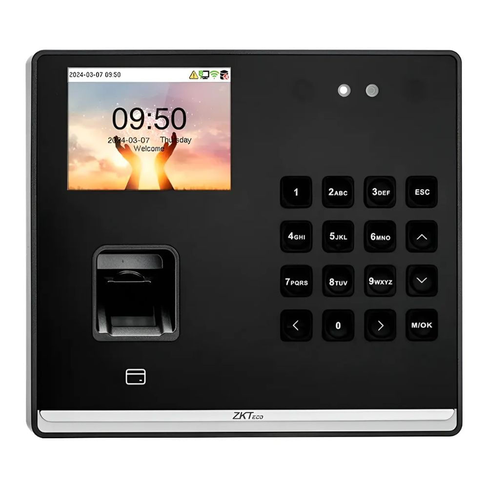 Imagen 1 del producto Control de asistencia SenseFP M2B huella RFID, WiFi, TCP/IP, pantalla 2.8"", hasta 3000 usuarios, negro