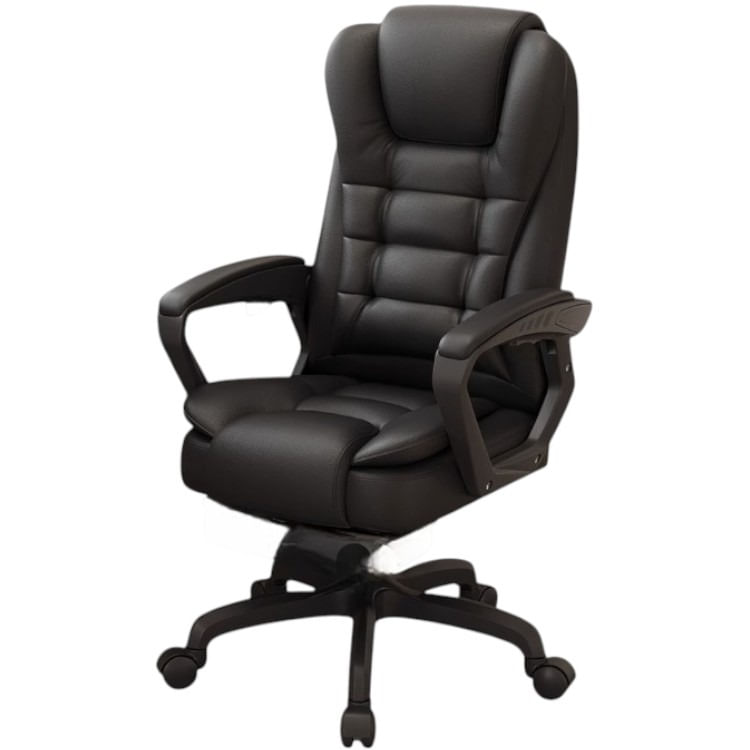 Silla de oficina ergonómica ajustable, reclinable con ruedas silenciosas, cojines PU para hogar y oficina