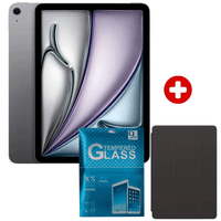 iPad Air M4 11"" 128GB, 12GB RAM, cámara principal 12MP y frontal 12MP, batería larga duración, procesador M4, spacegray + Case y mica