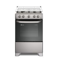 Cocina Electrolux 4 quemadores Efficient VaporBake, parrillas de hierro Fundido, acero inoxidable, silver