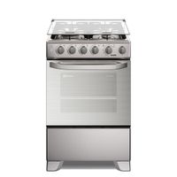 Cocina de pie Electrolux 4 quemadores Efficient VaporBake, triple llama, parrillas de hierro fundido, Inox, FE4TMR