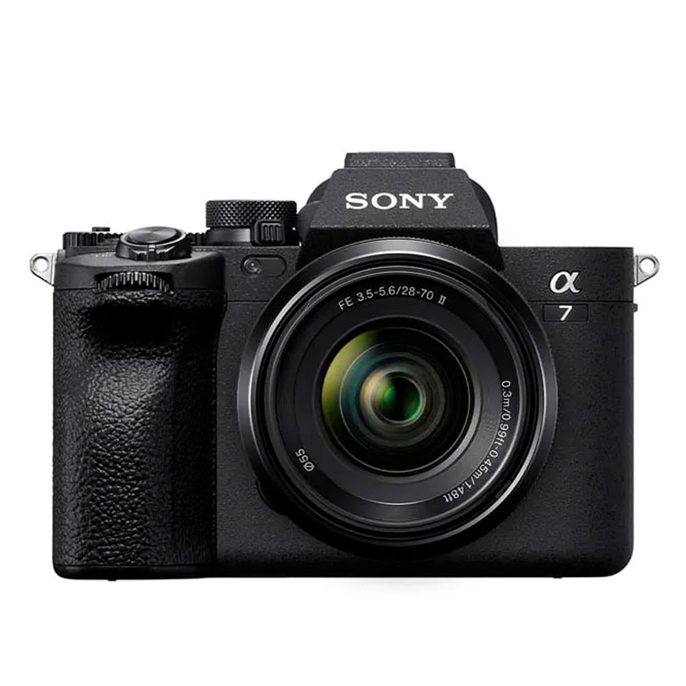 Cámara mirrorless Sony Alpha a7 IV 33MP, lente 28-70mm, video 4K, enfoque híbrido rápido, pantalla táctil, negro