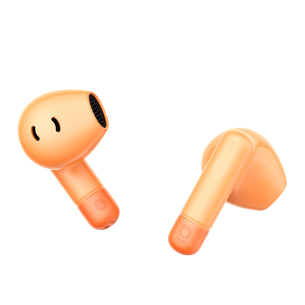 Imagen 2 del producto Audífonos bluetooth True Wireless Baseus BS2, resistente al agua IP55, con micrófono, con estuche de carga, hasta 40 horas de reproducción, naranja