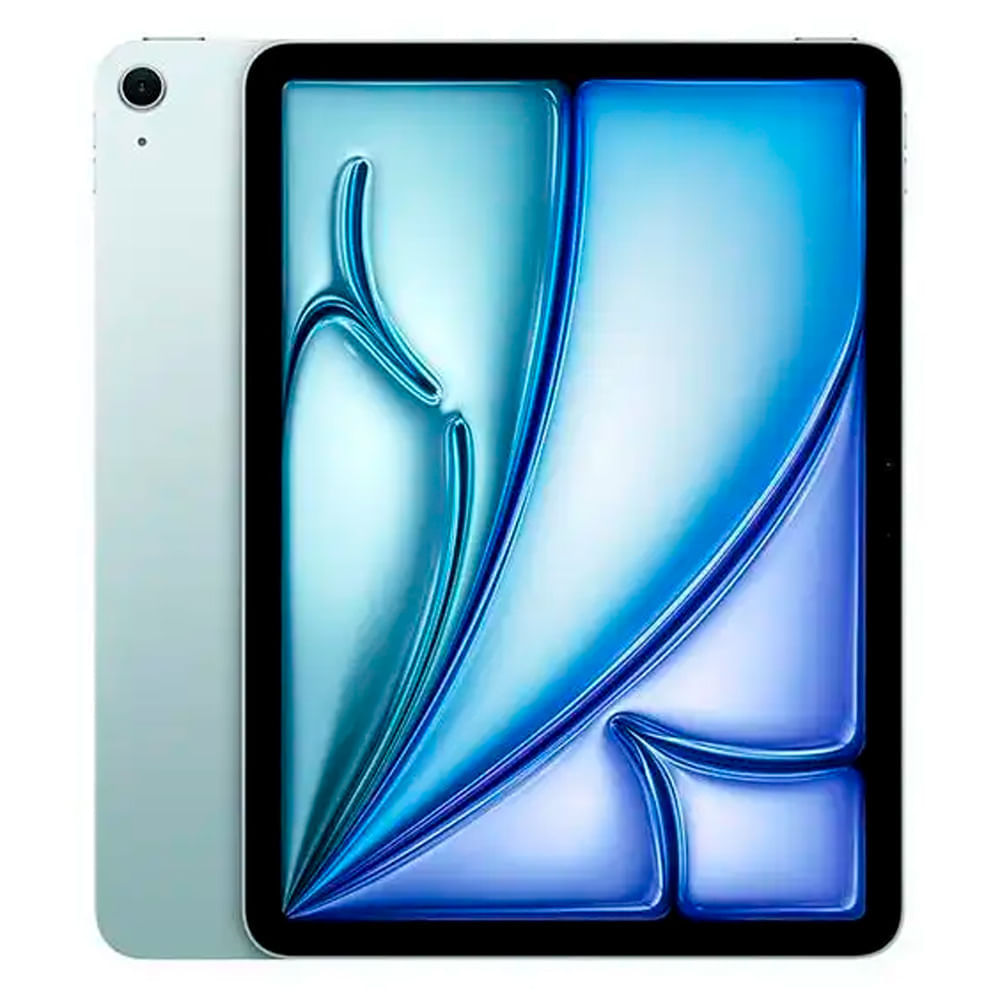 iPad Air M4 11" 128GB, 12GB RAM, cámara principal 12MP y frontal 12MP, batería larga duración, procesador M4, azul