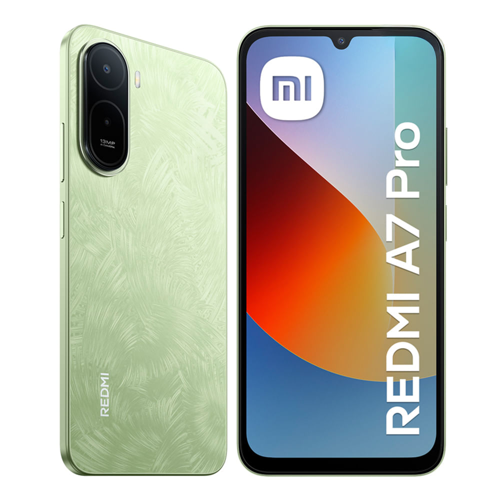 Celular Xiaomi Redmi A7 Pro 4G 128GB, 4GB RAM, cámara trasera 32MP y frontal 8MP, 6.88'', verde