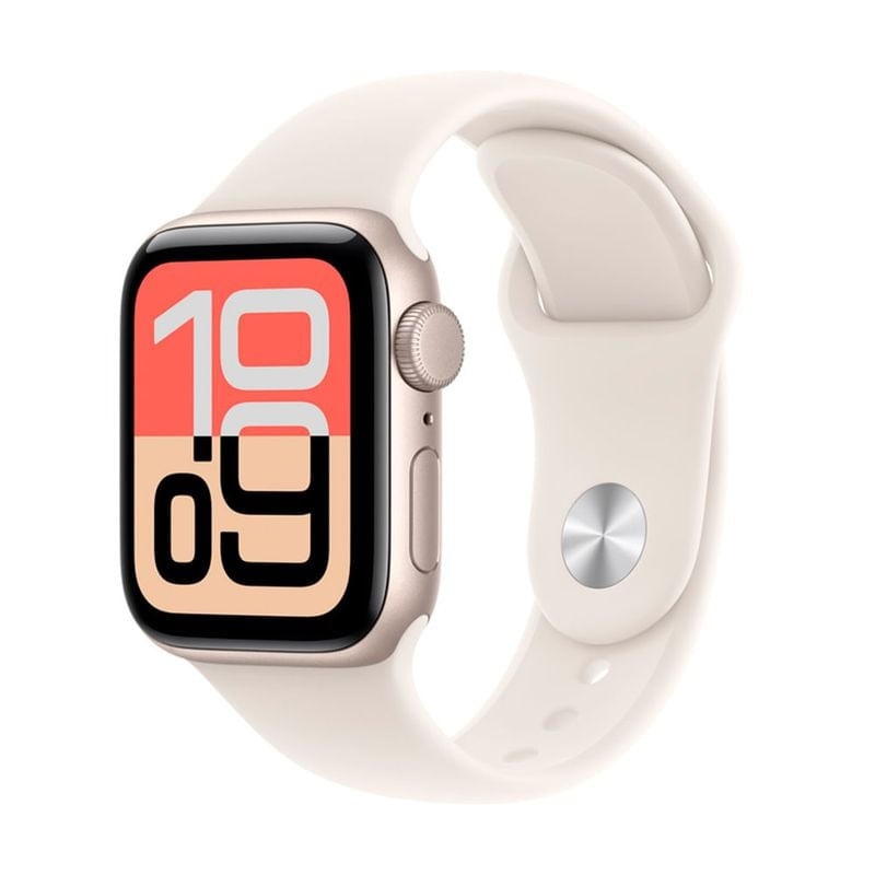 Apple Watch SE3 44mm/OLED, resistente al agua hasta 50 m, batería hasta 24 horas, blanco estelar