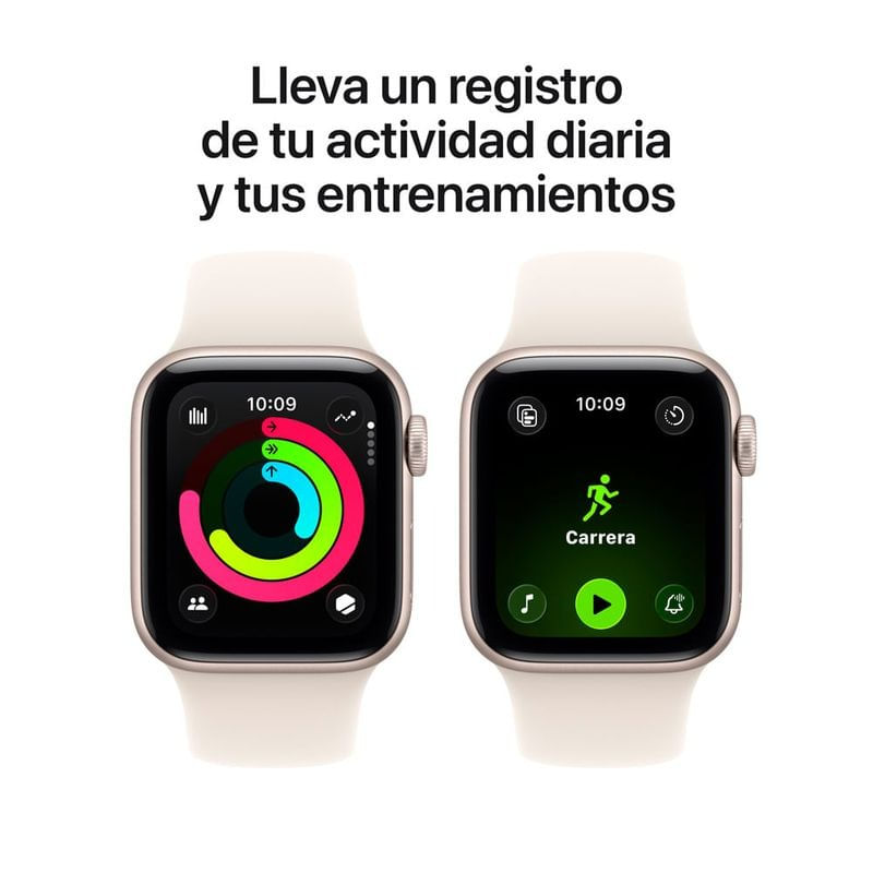 Imagen 2 del producto Apple Watch SE3 44mm/OLED, resistente al agua hasta 50 m, batería hasta 24 horas, blanco estelar