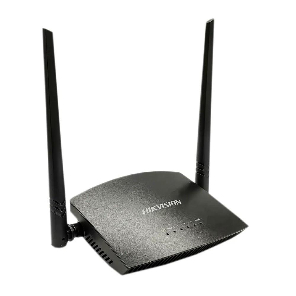 Router Hikvision DS-3WR4G3N, 4G LTE, 300Mbps, 2 antenas externas, 2 puertos Ethernet, negro