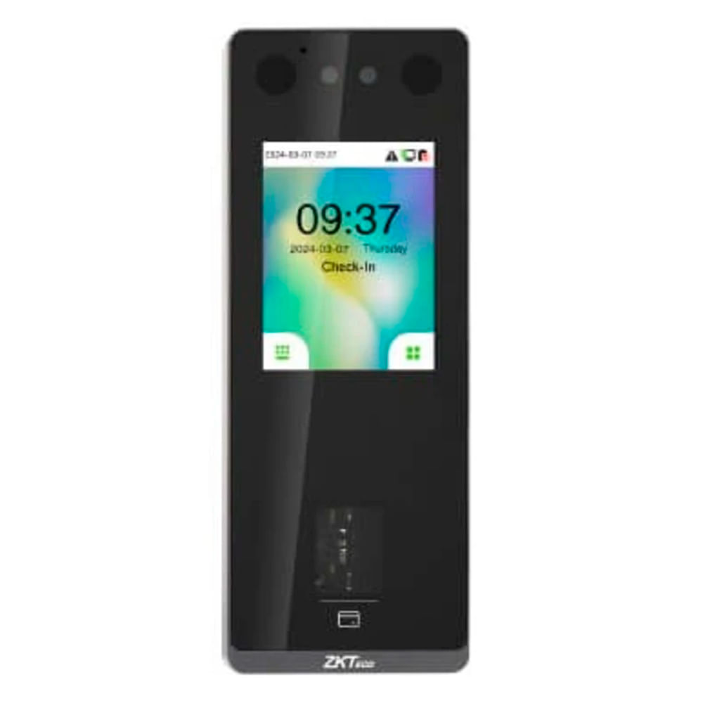 Control de acceso y asistencia ZKTeco SenseFace-3A, rostro huella y tarjeta, negro