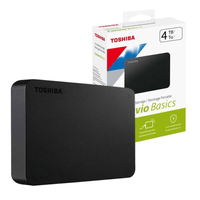 Disco duro externo portátil Toshiba Canvio Basics 4 TB, USB 3.0 5 Gbit/s, negro
