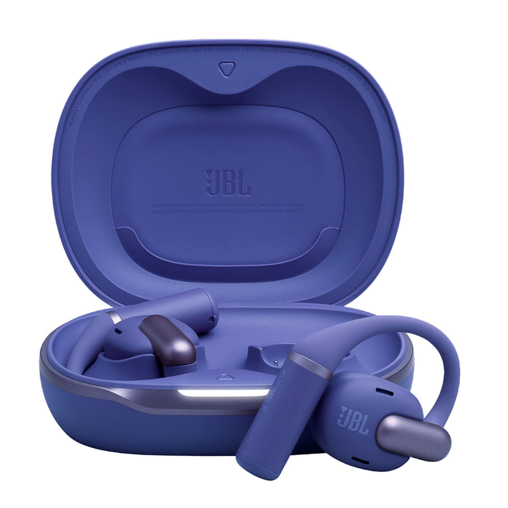 Audífonos bluetooth True Wireless JBL Sense, resistente al agua IP54, con micrófono, duración máx. 38 horas con estuche, azul